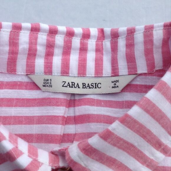 Zara Basic Long Sleeve Shirt Size Small - Picture 3 of 4
